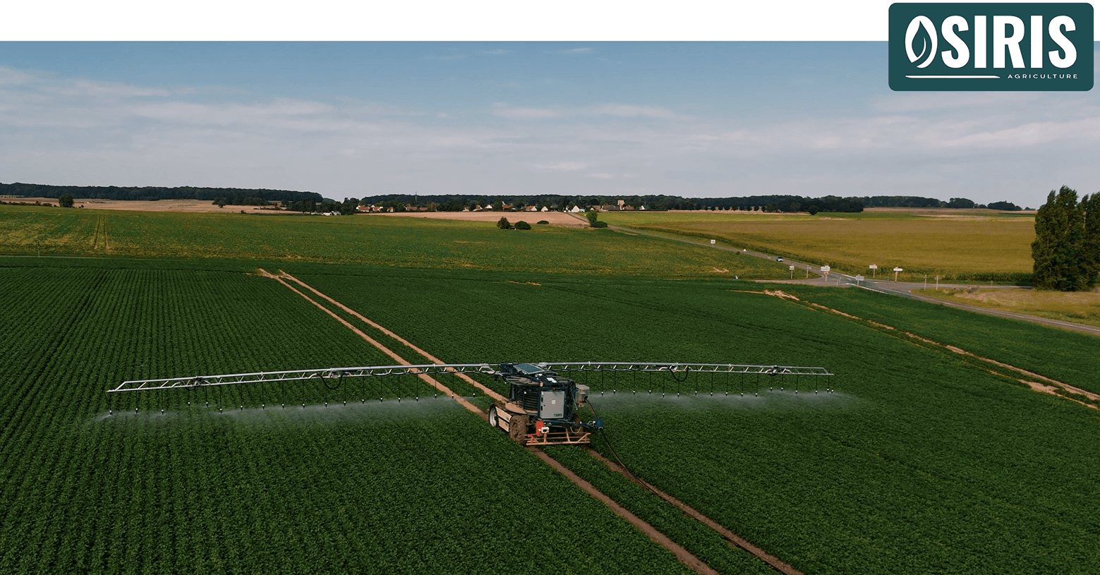 Illustration de principe d'un robot agricole autonome